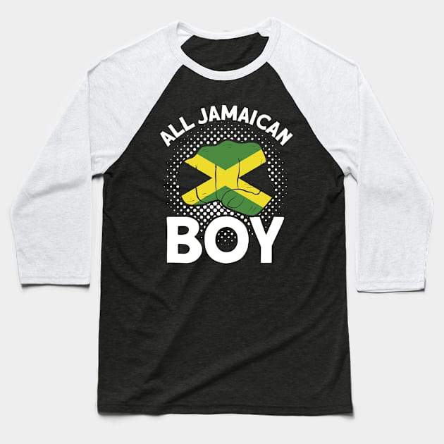 All Jamaican Boy Jamaican Jamaican Pride Baseball T-Shirt by Toeffishirts